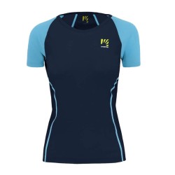 Kvinner t-skjorte Karpos Lavaredo Evo W Jersey Sky Captain/ Blue Atoll
